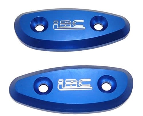 Suzuki Mirror Caps Anodized Blue Engraved with LRC. (product code# A2802BULRC) Suzuki Mirror Caps Anodized Blue Engraved with LRC. (product code# A2802BULRC)
