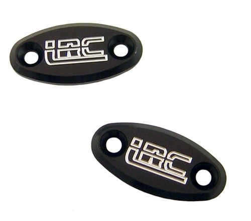 Mirror Caps Anodized Black and Engraved "LRC" fits Honda CBR models. (product code# A2924BLLRC) Mirror Caps Anodized Black and Engraved "LRC" fits Honda CBR models. (product code# A2924BLLRC)