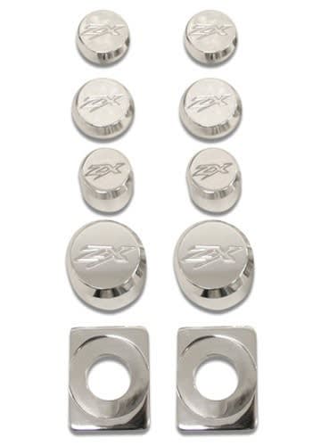 Polished Billet Axle Dress-Up Kit for Kawasaki ZX-14 (06-10) (product code# A3060) Polished Billet Axle Dress-Up Kit for Kawasaki ZX-14 (06-10) (product code# A3060)