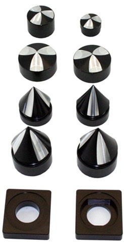 Anodized Black Billet Axle Spiked Dress-Up Kit for Suzuki Hayabusa (99-10) (product code# A3706B) Anodized Black Billet Axle Spiked Dress-Up Kit for Suzuki Hayabusa (99-10) (product code# A3706B)