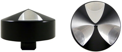 POINTED HAYABUSA YOKE CAP BILLET ALUMINUM ANODIZED BLACK (product code # A3721AB)