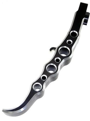 Anodized Black Long Exotic Style Kickstand fits Yamaha R6 (99-05), R6S (06-09), R1 (04-06) (product code: A4003AB) Anodized Black Long Exotic Style Kickstand fits Yamaha R6 (99-05), R6S (06-09), R1 (04-06) (product code: A4003AB)