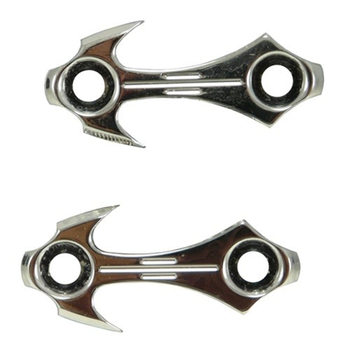 Honda CBR F4, F4I, 600RR, 1000RR (99-07) Mirror Caps, Tattoo Design, Chrome (product code# A4025C)