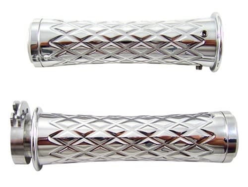Polished Grips Curved Diamond Cut with Flat Ends for Suzuki GSXR 600/750/1000 (96-10), Hayabusa (99-10), Katana (all years) (product code: A4037F) Polished Grips Curved Diamond Cut with Flat Ends for Suzuki GSXR 600/750/1000 (96-10), Hayabusa (99-10), Katana (all years) (product code: A4037F)
