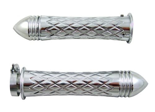Polished Grips Curved Diamond Cut with Pointed Ribbed Ends for Suzuki GSXR 600/750/1000 (96-10), Hayabusa (99-10), Katana (all years) (product code: A4037PR) Polished Grips Curved Diamond Cut with Pointed Ribbed Ends for Suzuki GSXR 600/750/1000 (96-10), Hayabusa (99-10), Katana (all years) (product code: A4037PR)
