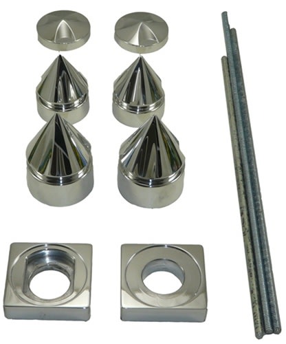 Polished Billet Spiked Axle Dress-Up Kit for Suzuki GSXR 600/750 (06-07)/1000 (05-08) (product code# A4272) Polished Billet Spiked Axle Dress-Up Kit for Suzuki GSXR 600/750 (06-07)/1000 (05-08) (product code# A4272)