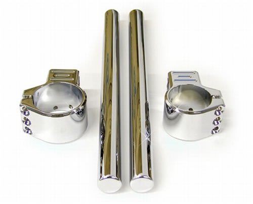Triple Chromed 43mm Clip-On Handlebars (product code #CA2907) Triple Chromed 43mm Clip-On Handlebars (product code #CA2907)