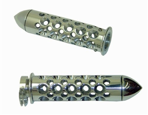 Triple Chromed Straight Grips for Suzuki with Round Holes and Pointed End Caps (Product Code #CA3162) Triple Chromed Straight Grips for Suzuki with Round Holes and Pointed End Caps (Product Code #CA3162)
