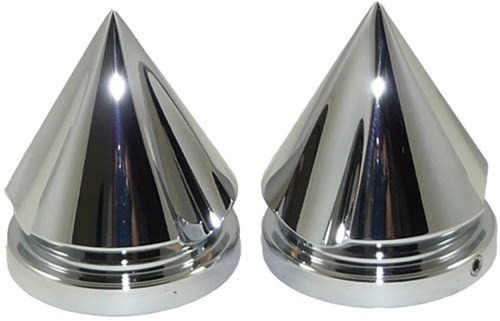 SPIKED TRIPLE CHROME FORK COVER SET, FITS SUZUKI HAYABUSA (99-07) (product code: CA3707) SPIKED TRIPLE CHROME FORK COVER SET, FITS SUZUKI HAYABUSA (99-07) (product code: CA3707)