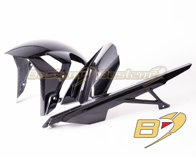 BMW S1000RR 2020-2022 / M1000RR 2021-2022 / S1000R 2021-2022 Carbon Fiber Front Fender + Rear Hugger with Chain Guard Twill BMW S1000RR 2020-2022 / M1000RR 2021-2022 / S1000R 2021-2022 Carbon Fiber Front Fender + Rear Hugger with Chain Guard Twill