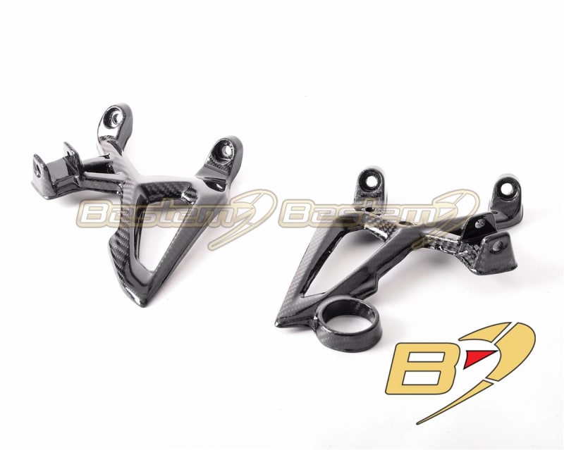 BMW S1000R 2021-2024 Heel Guards Rearset Plates Fairing Carbon Fiber Twill BMW S1000R 2021-2024 Heel Guards Rearset Plates Fairing Carbon Fiber Twill