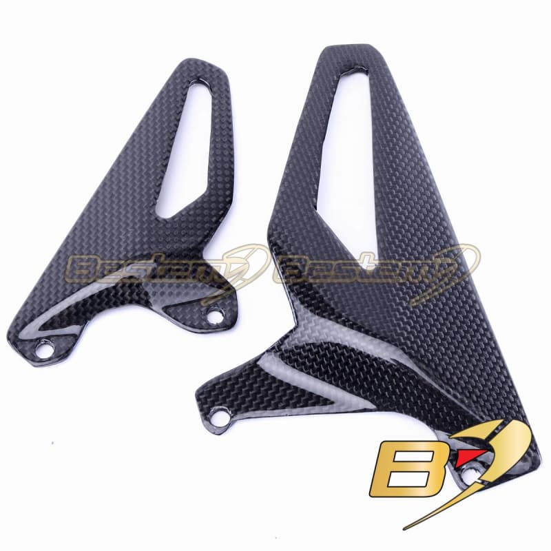 Ducati Panigale V4 Carbon Fiber Heel Guards Rearset Plates Ducati Panigale V4 Carbon Fiber Heel Guards Rearset Plates