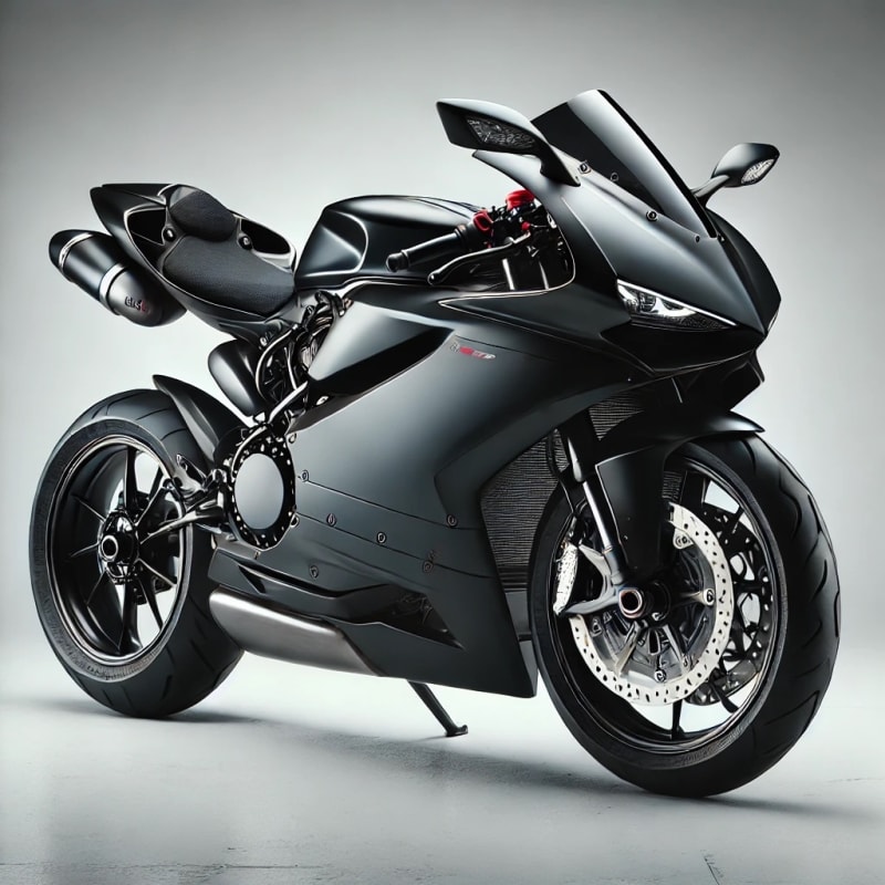 Motorcycle Fairings Kit - Ducati 1198 1098 848 Evo Matte Black/Black Fairings | DCT-04 Motorcycle Fairings Kit - Ducati 1198 1098 848 Evo Matte Black/Black Fairings | DCT-04