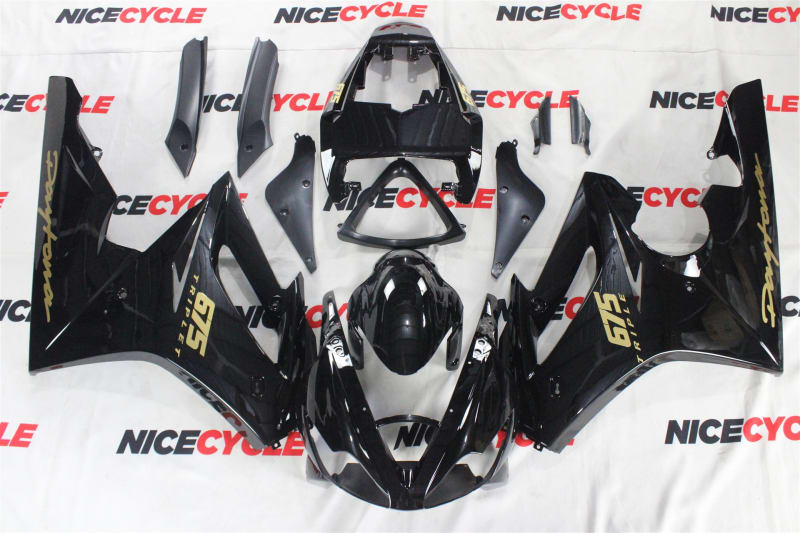 Motorcycle Fairings Kit - Triumph Daytona 675 2006-2008 Gloss Black Fairings | # DTA-04 Motorcycle Fairings Kit - Triumph Daytona 675 2006-2008 Gloss Black Fairings | # DTA-04