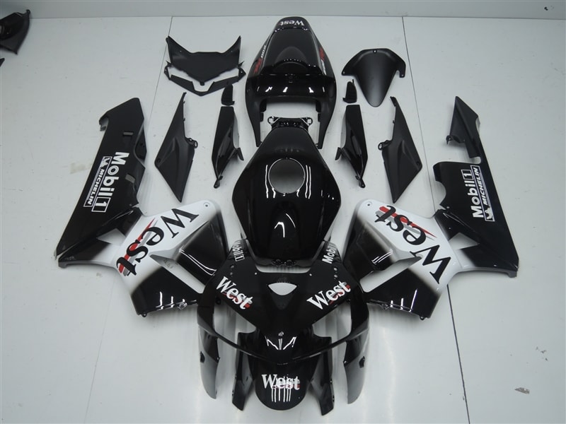 Motorcycle Fairings Kit - 2005-2006 Honda CBR600F5 Black West Fairings | F505062