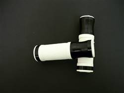 BILLET SBL GRIPS BLACK TRIM w/WHITE RUBBER BILLET SBL GRIPS BLACK TRIM w/WHITE RUBBER