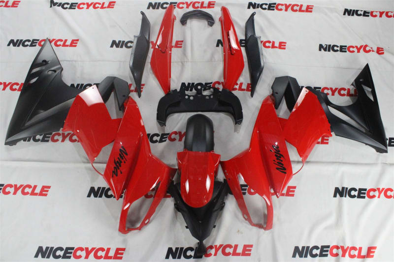 Kawasaki Ninja 650R Red Black Fairings Kawasaki Ninja 650R Red Black Fairings