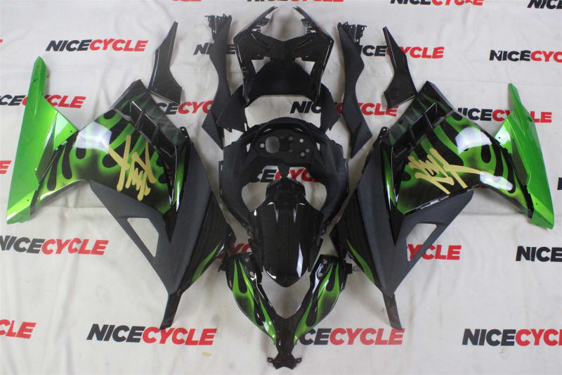 Kawasaki Ninja 300 Fire Green Black Fairings