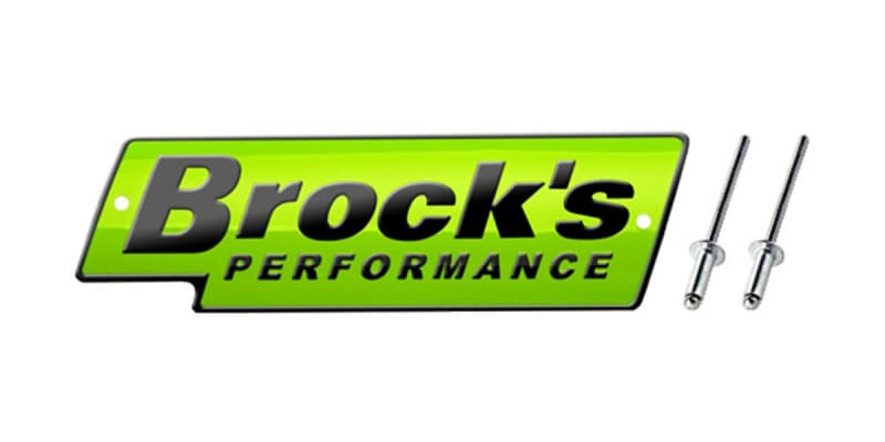 Brocks Brock's Performance Logo Plate 5.5in Green w/ Black Letters (Includes Rivets)