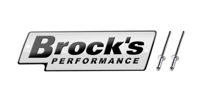 Brocks Brock's Performance Logo Plate 5.5in White w/ Black Letters (Includes Rivets) Brocks Brock's Performance Logo Plate 5.5in White w/ Black Letters (Includes Rivets)
