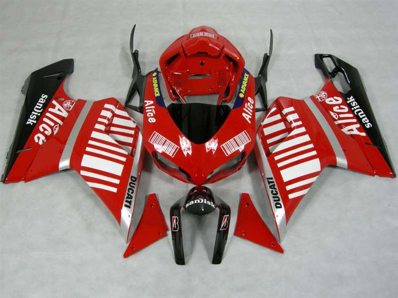 Motorcycle Fairings Kit - Alice Barcode Ducati 1198 1098 848 Evo Motorcycle Fairings | ND848-13 Motorcycle Fairings Kit - Alice Barcode Ducati 1198 1098 848 Evo Motorcycle Fairings | ND848-13