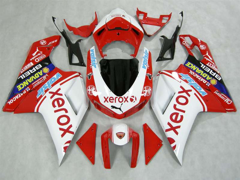 Motorcycle Fairings Kit - Ducati 1198 1098 848 Evo Xerox Fairings | ND848-14 Motorcycle Fairings Kit - Ducati 1198 1098 848 Evo Xerox Fairings | ND848-14
