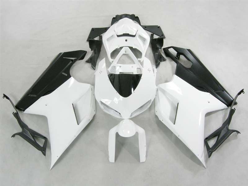 Motorcycle Fairings Kit - Ducati 1198 1098 848 Evo Black/White Fairings | ND848-26 Motorcycle Fairings Kit - Ducati 1198 1098 848 Evo Black/White Fairings | ND848-26