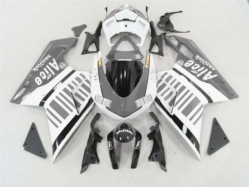 Motorcycle Fairings Kit - Ducati 1198 1098 848 Evo Alice Style Silver Fairings | ND848-30 Motorcycle Fairings Kit - Ducati 1198 1098 848 Evo Alice Style Silver Fairings | ND848-30