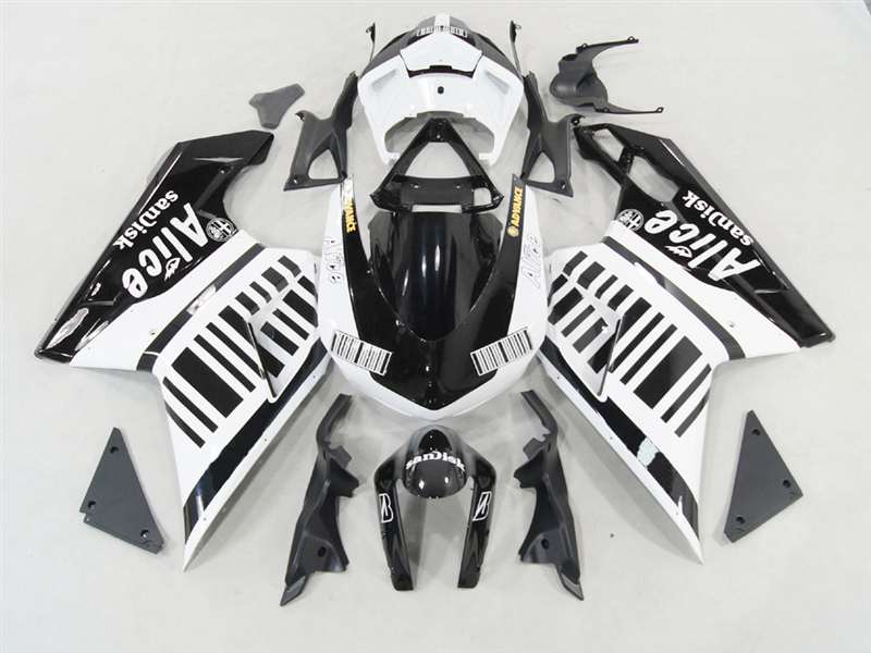 Motorcycle Fairings Kit - Ducati 1198 1098 848 Evo Alice Black Fairings | ND848-32 Motorcycle Fairings Kit - Ducati 1198 1098 848 Evo Alice Black Fairings | ND848-32