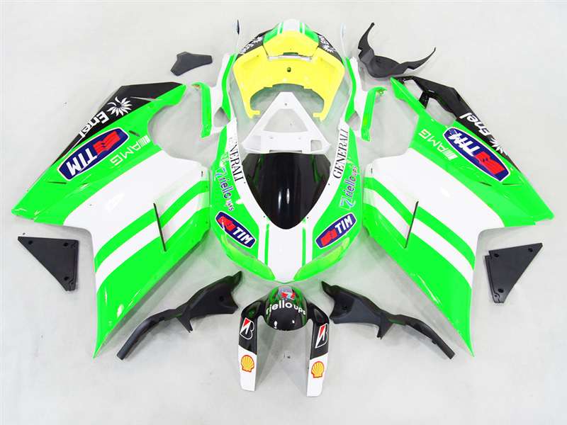 Motorcycle Fairings Kit - Green TIM Ducati 1198 1098 848 Evo Motorcycle Fairings | ND848-34 Motorcycle Fairings Kit - Green TIM Ducati 1198 1098 848 Evo Motorcycle Fairings | ND848-34