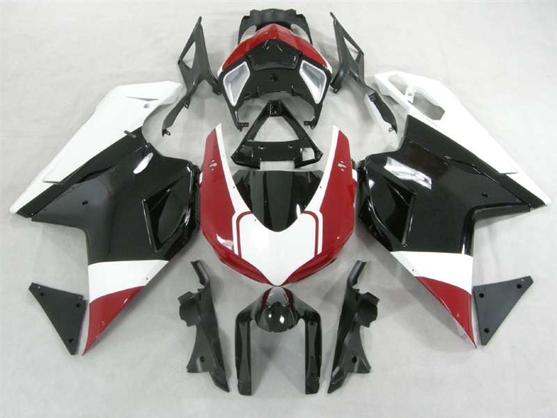 Motorcycle Fairings Kit - Ducati 1198 1098 848 Evo Red/White/Black Fairings | ND848-7 Motorcycle Fairings Kit - Ducati 1198 1098 848 Evo Red/White/Black Fairings | ND848-7