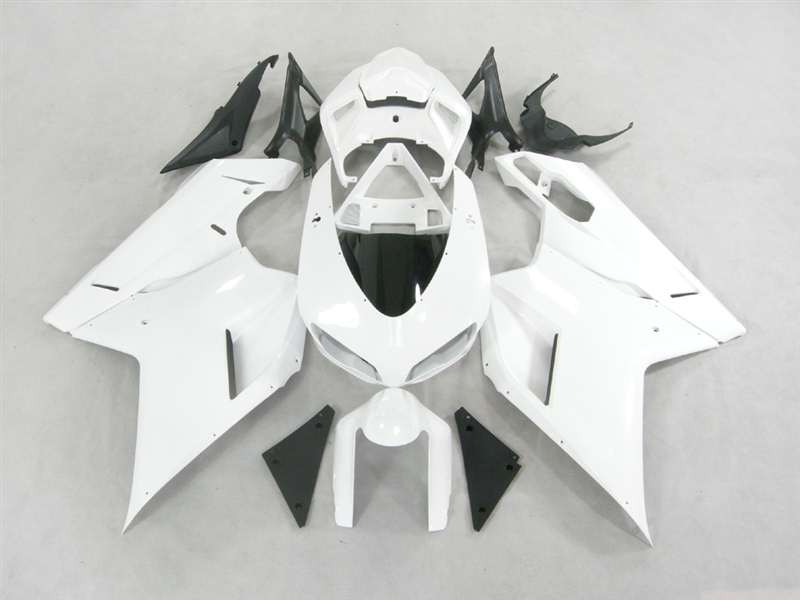 Motorcycle Fairings Kit - Ducati 1198 1098 848 Evo Gloss White Fairings | ND848-9 Motorcycle Fairings Kit - Ducati 1198 1098 848 Evo Gloss White Fairings | ND848-9