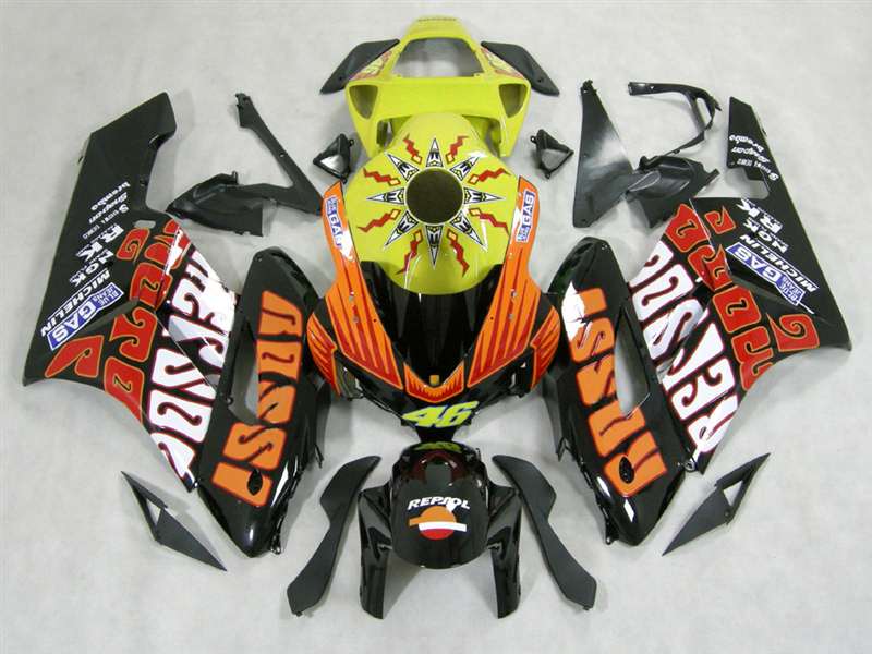 Motorcycle Fairings Kit - 2004-2005 Honda CBR 1000RR Rossi Repsol Yellow Fairings | NH10405-39 Motorcycle Fairings Kit - 2004-2005 Honda CBR 1000RR Rossi Repsol Yellow Fairings | NH10405-39