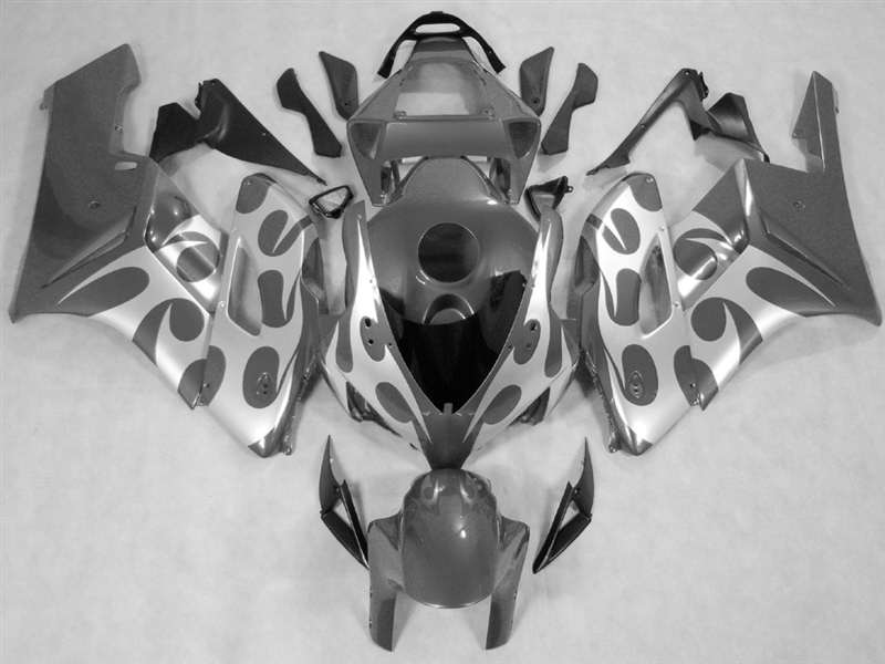 Motorcycle Fairings Kit - 2004-2005 Honda CBR 1000RR Silver Tribal/Grey Fairings | NH10405-41 Motorcycle Fairings Kit - 2004-2005 Honda CBR 1000RR Silver Tribal/Grey Fairings | NH10405-41