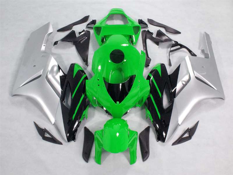 Motorcycle Fairings Kit - 2004-2005 Honda CBR 1000RR Green/Silver/Black Fairings | NH10405-46 Motorcycle Fairings Kit - 2004-2005 Honda CBR 1000RR Green/Silver/Black Fairings | NH10405-46