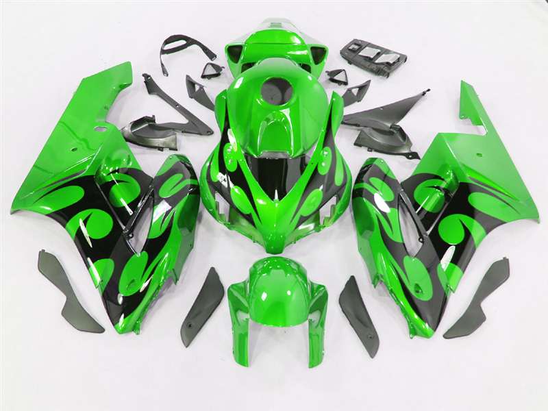 Motorcycle Fairings Kit - 2004-2005 Honda CBR 1000RR Mean Green/Black Tribal Fairings | NH10405-89 Motorcycle Fairings Kit - 2004-2005 Honda CBR 1000RR Mean Green/Black Tribal Fairings | NH10405-89