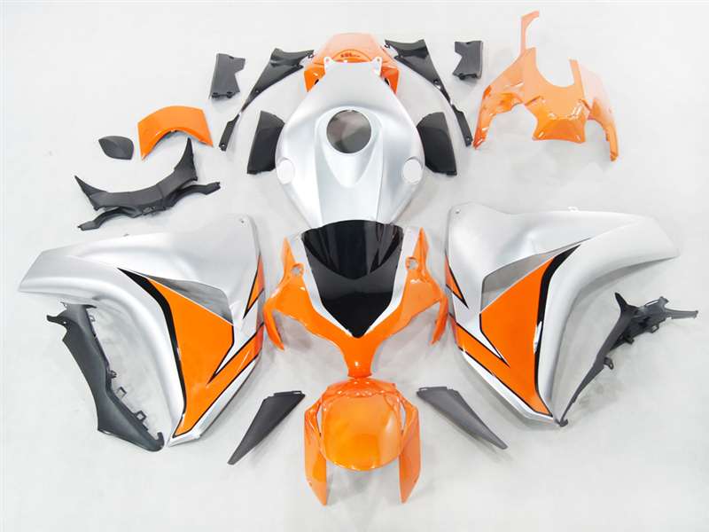Motorcycle Fairings Kit - 2008-2011 Honda CBR 1000RR Orange/Silver Motorcycle Fairings | NH10811-13