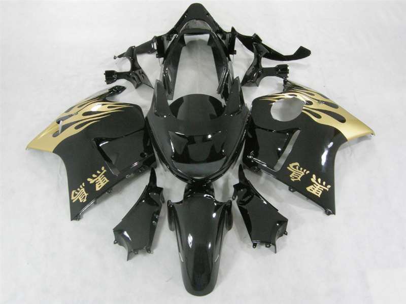 Motorcycle Fairings Kit - Honda CBR 1100XX Blackbird Gold/Black Fairings | NH19607-10