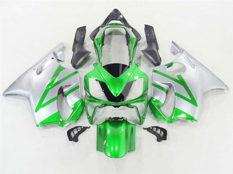 Motorcycle Fairings Kit - 2004-2006 Honda CBR 600 F4i Metallic Green/Silver Fairings | NH60406-34