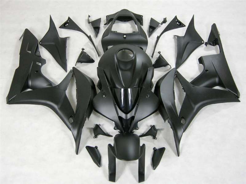 Motorcycle Fairings Kit - 2007-2008 Honda CBR 600RR Satin Black Fairings | NH60708-10 Motorcycle Fairings Kit - 2007-2008 Honda CBR 600RR Satin Black Fairings | NH60708-10