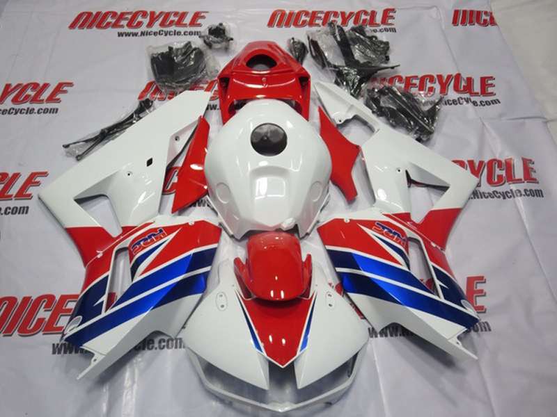 Motorcycle Fairings Kit - 2013-Present Honda CBR 600RR White/Blue/Red Fairings | NH61317-3 Motorcycle Fairings Kit - 2013-Present Honda CBR 600RR White/Blue/Red Fairings | NH61317-3