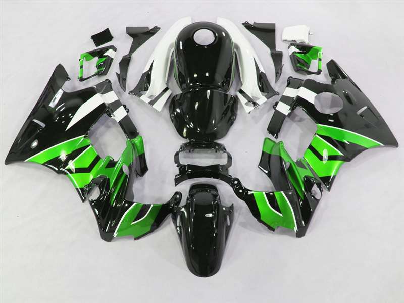 Motorcycle Fairings Kit - 1991-1994 Honda CBR 600 F2 Mean Green/Black Fairings | NH69194-12