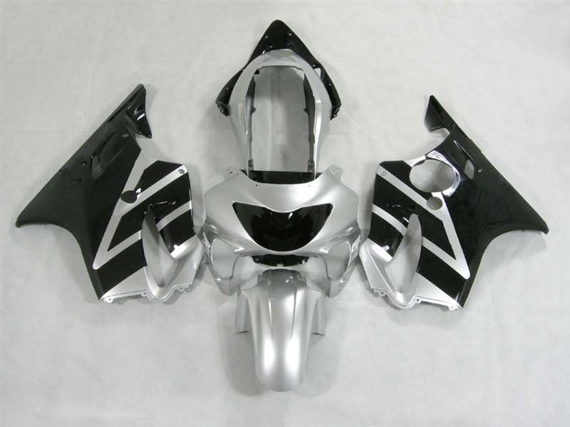 Motorcycle Fairings Kit - 1999-2000 Honda CBR 600 F4 Silver/Black OEM Style Fairings | NH69900-4 Motorcycle Fairings Kit - 1999-2000 Honda CBR 600 F4 Silver/Black OEM Style Fairings | NH69900-4
