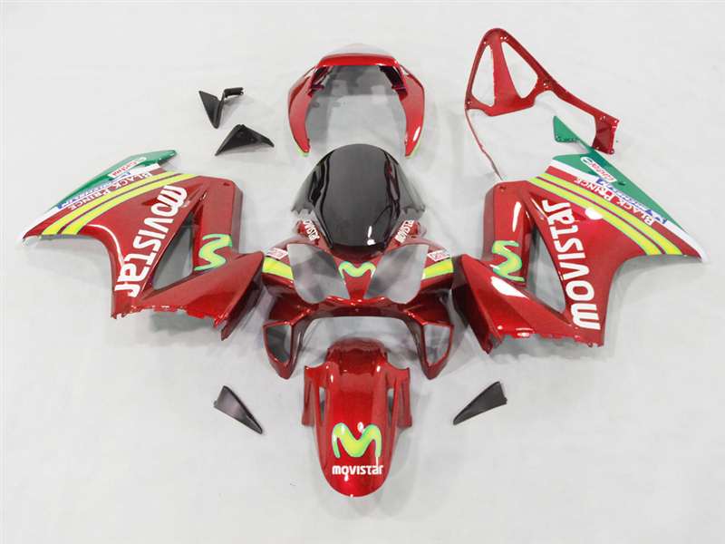 Motorcycle Fairings Kit - 2002-2013 Honda VFR 800 Red Movistar Fairings | NH80213-20
