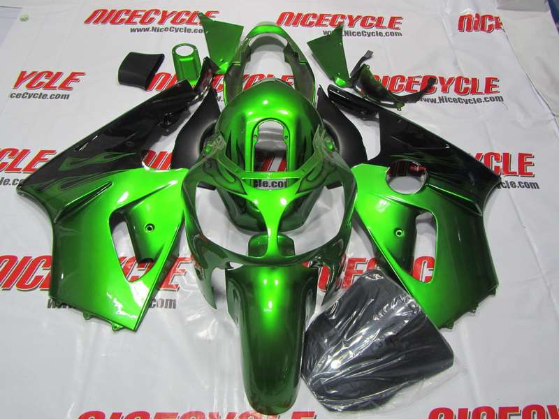 Motorcycle Fairings Kit - 2000-2001 Kawasaki ZX12R Plasma Green/Black Fairings | NK10001-1 Motorcycle Fairings Kit - 2000-2001 Kawasaki ZX12R Plasma Green/Black Fairings | NK10001-1
