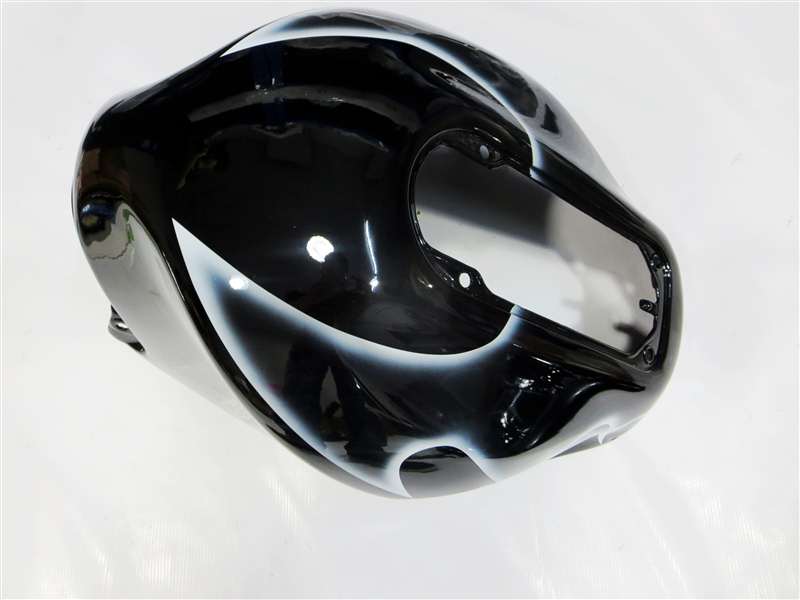 Motorcycle Fairings Kit - 2000-2001 Kawasaki ZX12R Black/Silver Flame Fairings | NK10001-14 Motorcycle Fairings Kit - 2000-2001 Kawasaki ZX12R Black/Silver Flame Fairings | NK10001-14