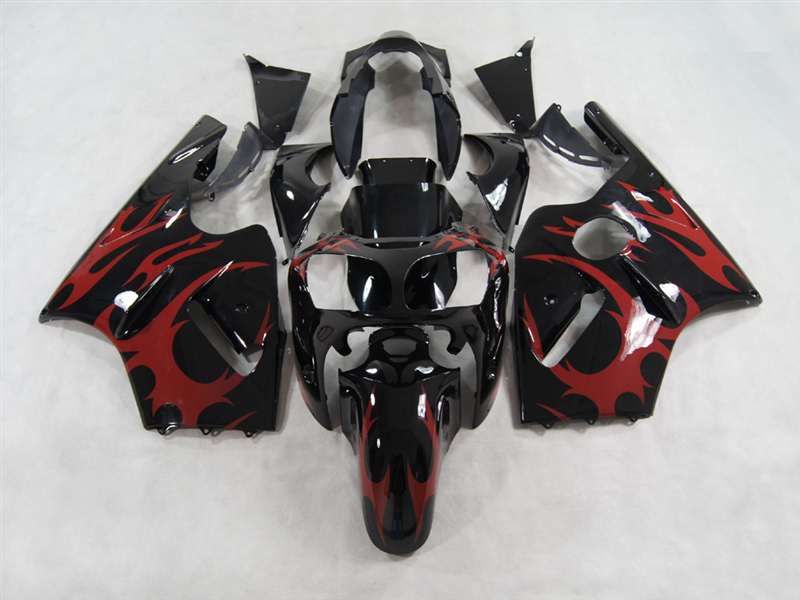 Motorcycle Fairings Kit - 2000-2001 Kawasaki ZX12R Red Tribal Fairings | NK10001-3
