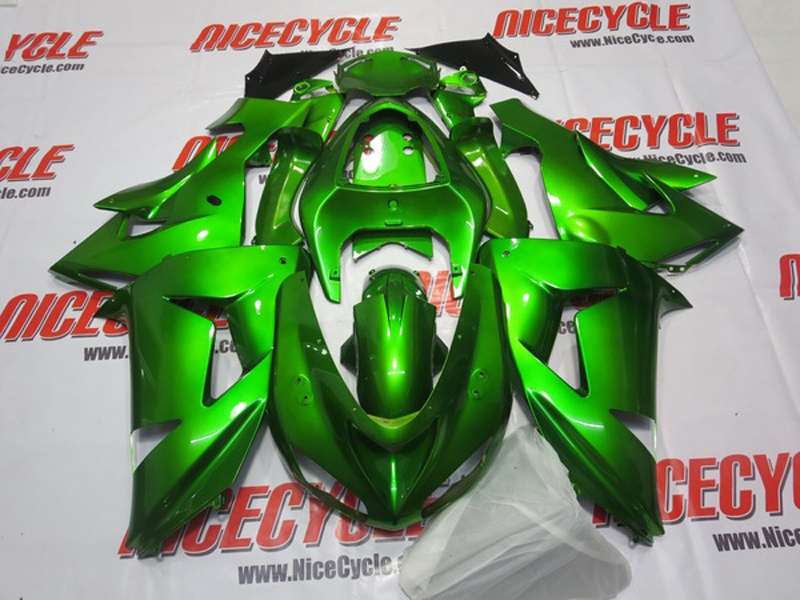 Motorcycle Fairings Kit - 2006-2007 Kawasaki ZX10R Plasma Green Fairings | NK10607-10 Motorcycle Fairings Kit - 2006-2007 Kawasaki ZX10R Plasma Green Fairings | NK10607-10