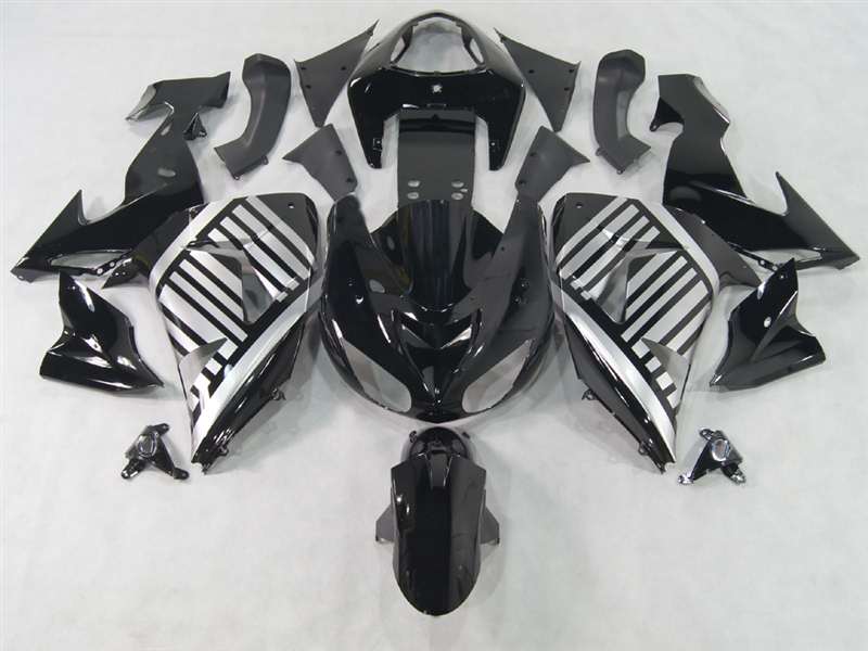 Motorcycle Fairings Kit - 2006-2007 Kawasaki ZX10R Black Barcode Fairings | NK10607-11 Motorcycle Fairings Kit - 2006-2007 Kawasaki ZX10R Black Barcode Fairings | NK10607-11