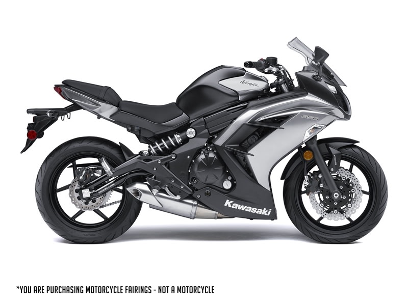 Motorcycle Fairings Kit - 2012-2016 Kawasaki Ninja 650R / ER6s Silver Fairings | NK61215-3 Motorcycle Fairings Kit - 2012-2016 Kawasaki Ninja 650R / ER6s Silver Fairings | NK61215-3